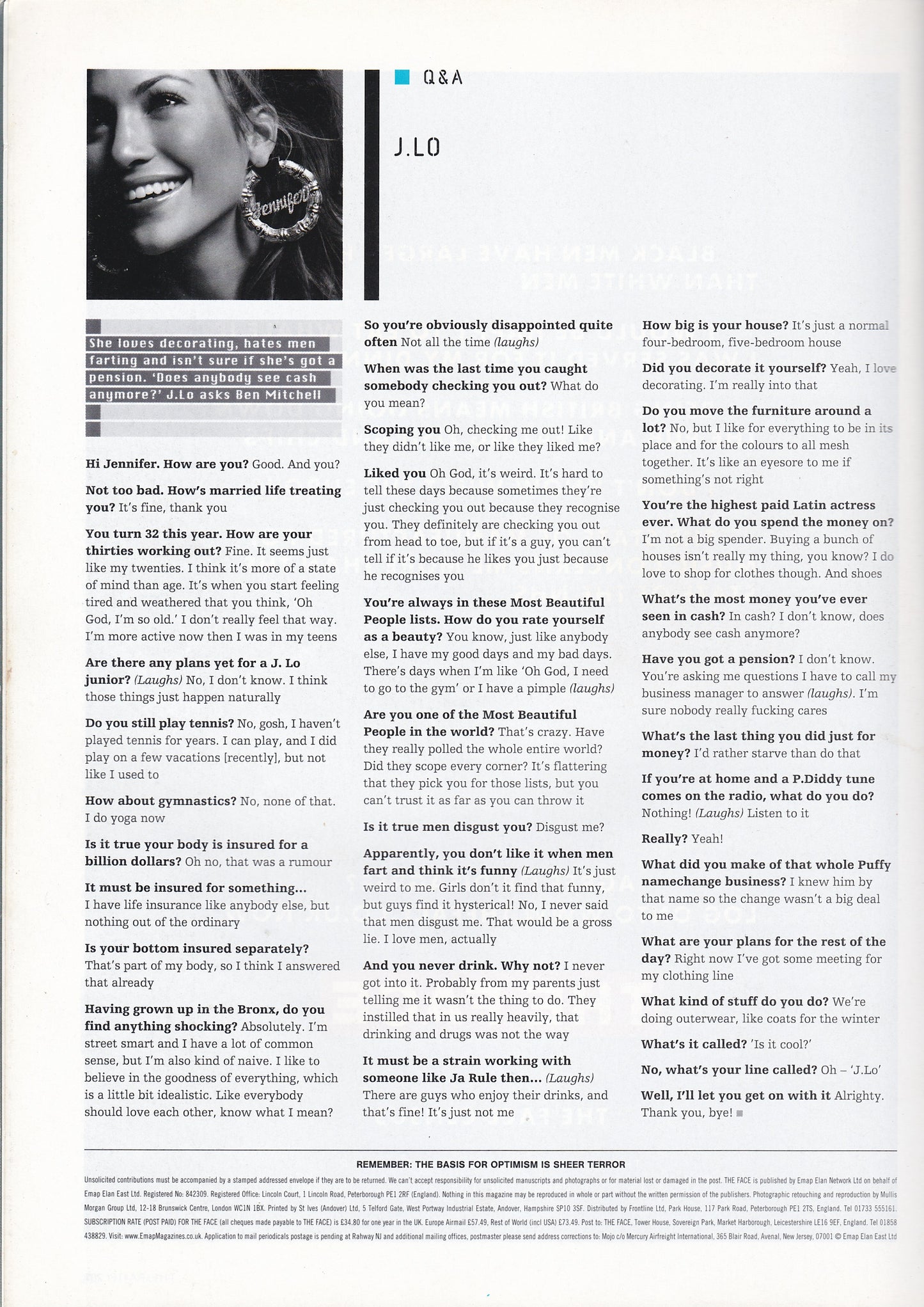 The Face Magazine April 2002